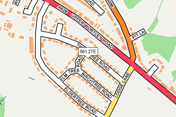 S61 2TE map - OS OpenMap – Local (Ordnance Survey)