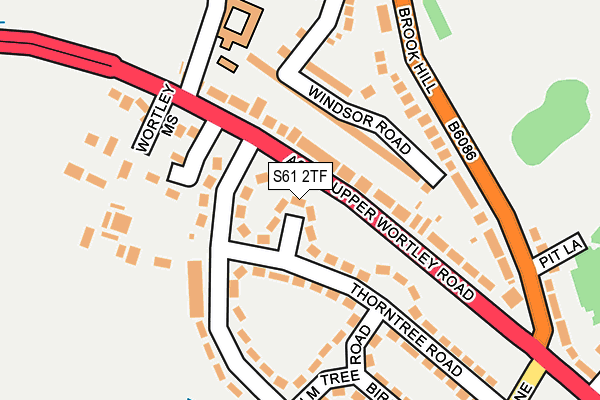 S61 2TF map - OS OpenMap – Local (Ordnance Survey)