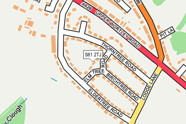 S61 2TJ map - OS OpenMap – Local (Ordnance Survey)