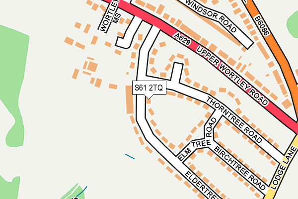 S61 2TQ map - OS OpenMap – Local (Ordnance Survey)