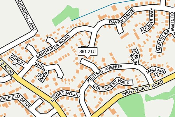 S61 2TU map - OS OpenMap – Local (Ordnance Survey)