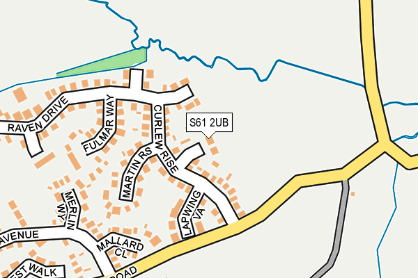 S61 2UB map - OS OpenMap – Local (Ordnance Survey)