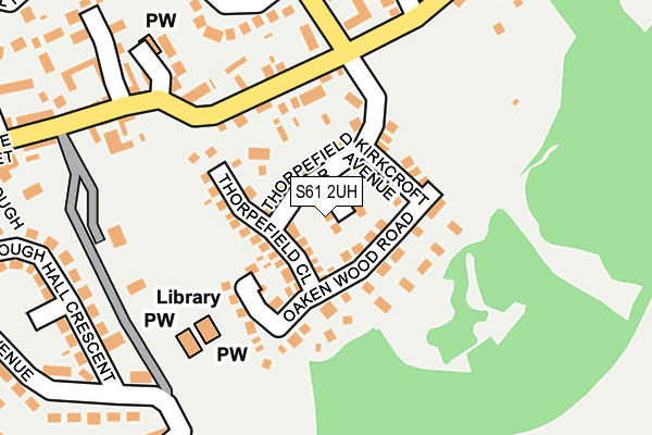 S61 2UH map - OS OpenMap – Local (Ordnance Survey)