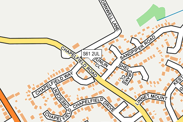 S61 2UL map - OS OpenMap – Local (Ordnance Survey)