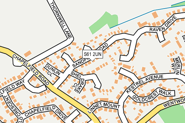 S61 2UN map - OS OpenMap – Local (Ordnance Survey)