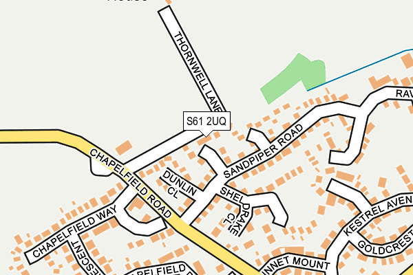 S61 2UQ map - OS OpenMap – Local (Ordnance Survey)
