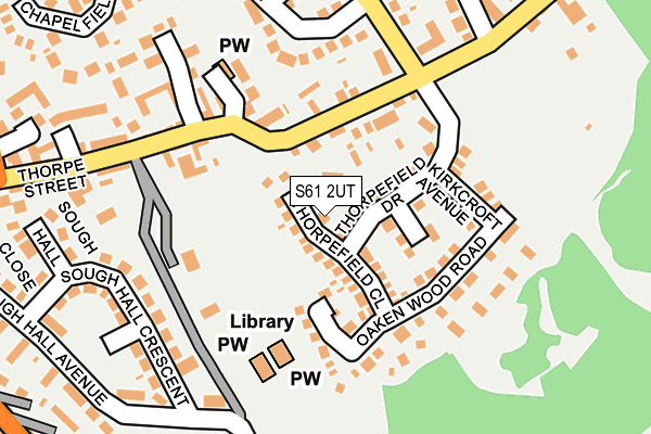S61 2UT map - OS OpenMap – Local (Ordnance Survey)