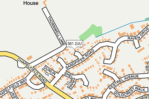 S61 2UU map - OS OpenMap – Local (Ordnance Survey)