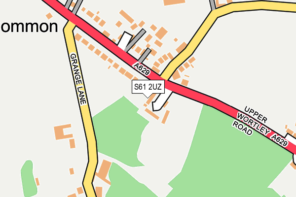 S61 2UZ map - OS OpenMap – Local (Ordnance Survey)