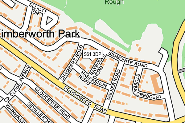 S61 3DP map - OS OpenMap – Local (Ordnance Survey)