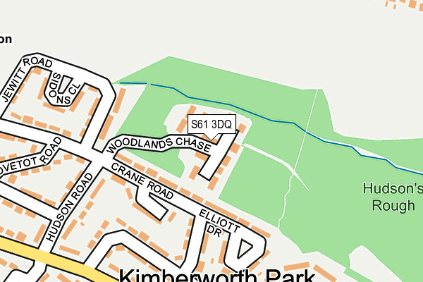 S61 3DQ map - OS OpenMap – Local (Ordnance Survey)