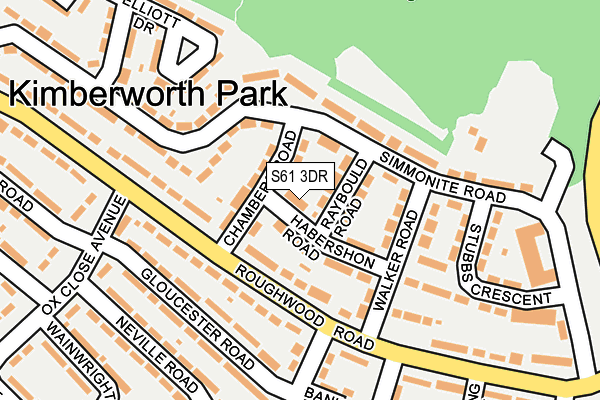 S61 3DR map - OS OpenMap – Local (Ordnance Survey)