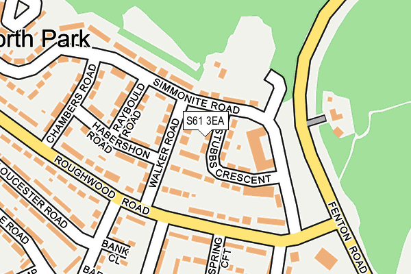 S61 3EA map - OS OpenMap – Local (Ordnance Survey)