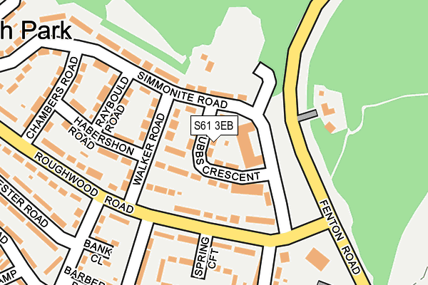 S61 3EB map - OS OpenMap – Local (Ordnance Survey)