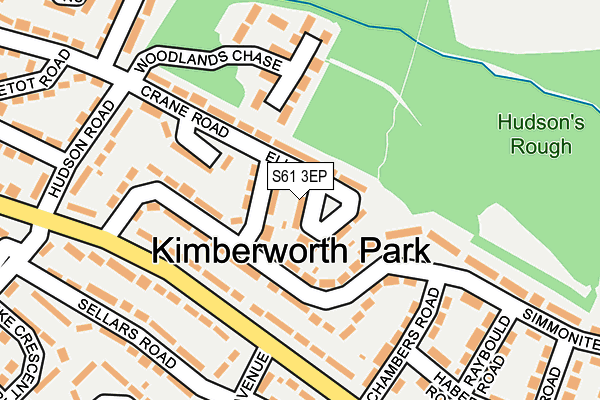 S61 3EP map - OS OpenMap – Local (Ordnance Survey)