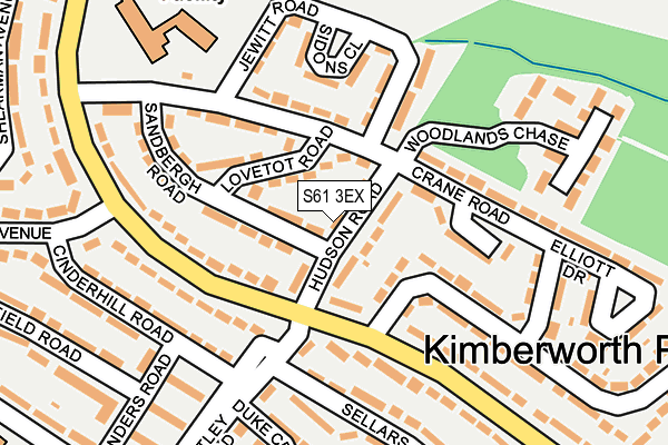 S61 3EX map - OS OpenMap – Local (Ordnance Survey)