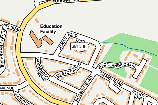 S61 3HH map - OS OpenMap – Local (Ordnance Survey)