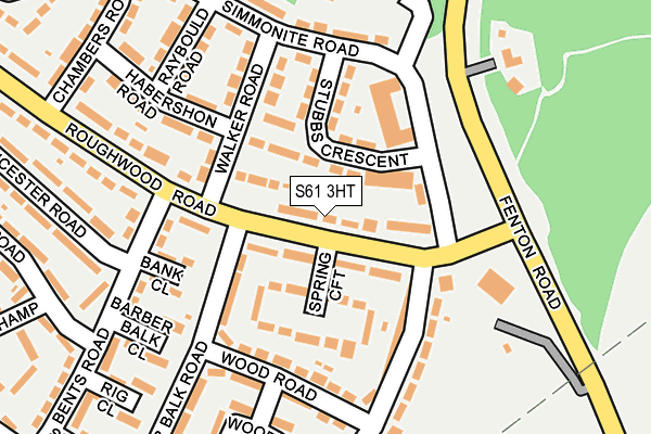 S61 3HT map - OS OpenMap – Local (Ordnance Survey)