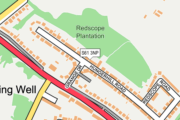 S61 3NP map - OS OpenMap – Local (Ordnance Survey)