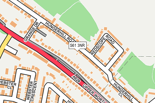 S61 3NR map - OS OpenMap – Local (Ordnance Survey)