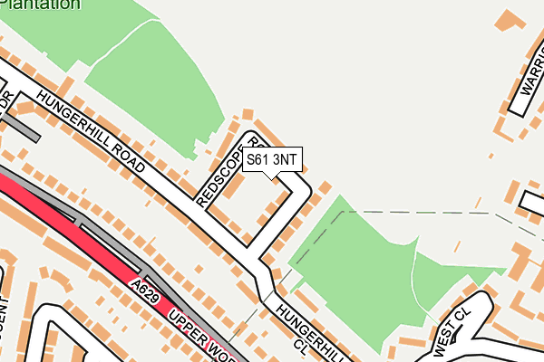 S61 3NT map - OS OpenMap – Local (Ordnance Survey)