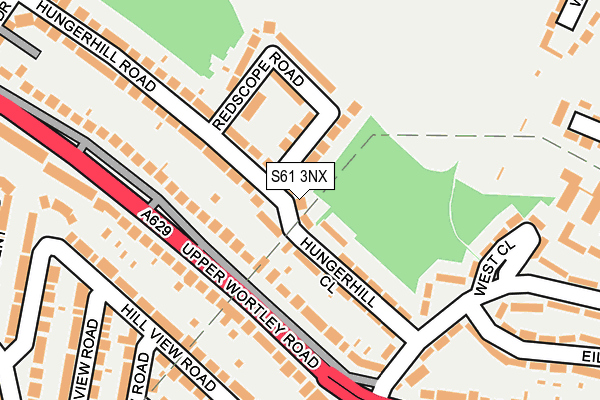 S61 3NX map - OS OpenMap – Local (Ordnance Survey)