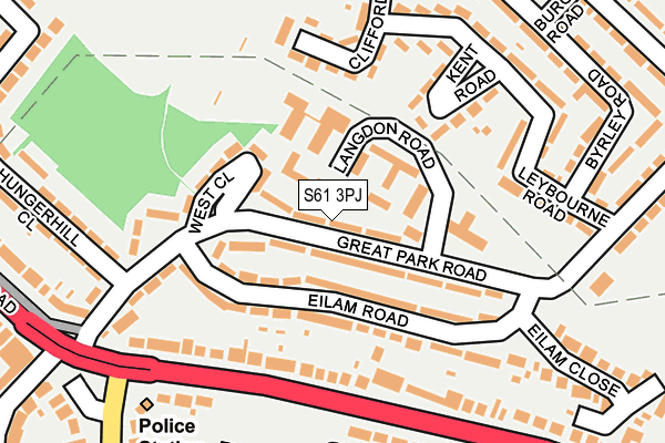 S61 3PJ map - OS OpenMap – Local (Ordnance Survey)