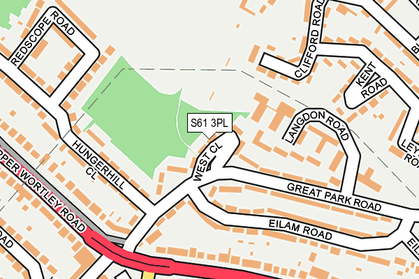 S61 3PL map - OS OpenMap – Local (Ordnance Survey)