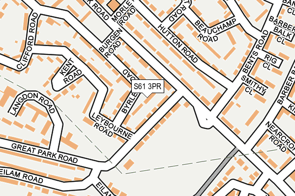 S61 3PR map - OS OpenMap – Local (Ordnance Survey)
