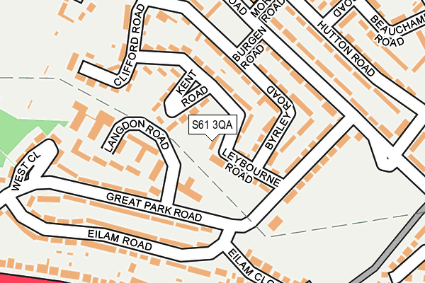 S61 3QA map - OS OpenMap – Local (Ordnance Survey)