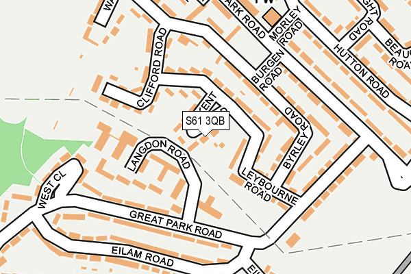 S61 3QB map - OS OpenMap – Local (Ordnance Survey)