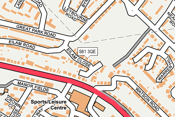 S61 3QE map - OS OpenMap – Local (Ordnance Survey)