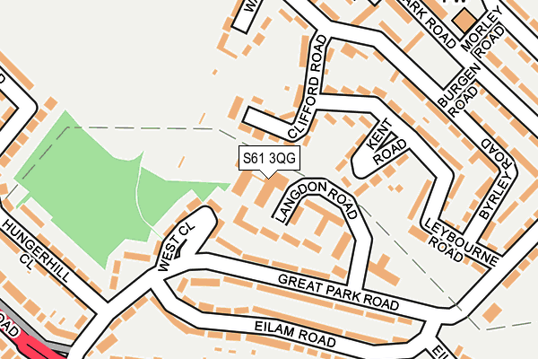 S61 3QG map - OS OpenMap – Local (Ordnance Survey)