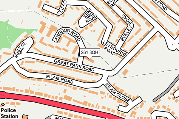 S61 3QH map - OS OpenMap – Local (Ordnance Survey)