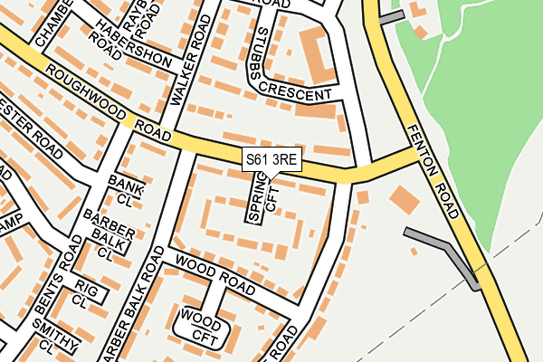 S61 3RE map - OS OpenMap – Local (Ordnance Survey)
