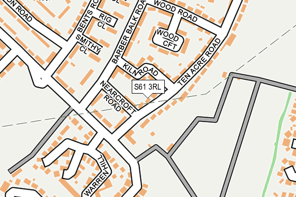 S61 3RL map - OS OpenMap – Local (Ordnance Survey)