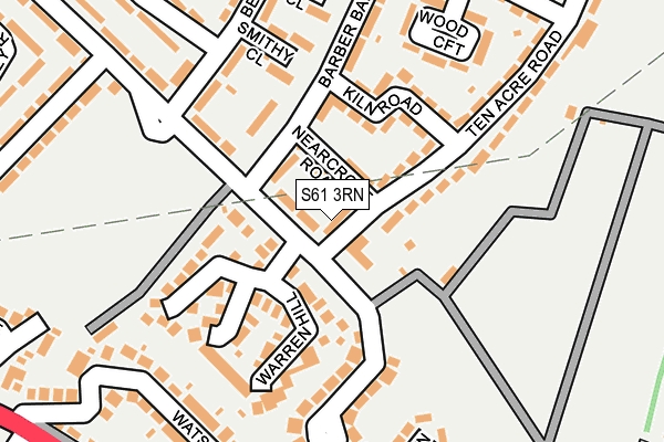 S61 3RN map - OS OpenMap – Local (Ordnance Survey)