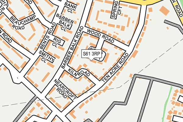 S61 3RP map - OS OpenMap – Local (Ordnance Survey)