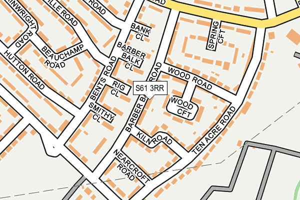 S61 3RR map - OS OpenMap – Local (Ordnance Survey)