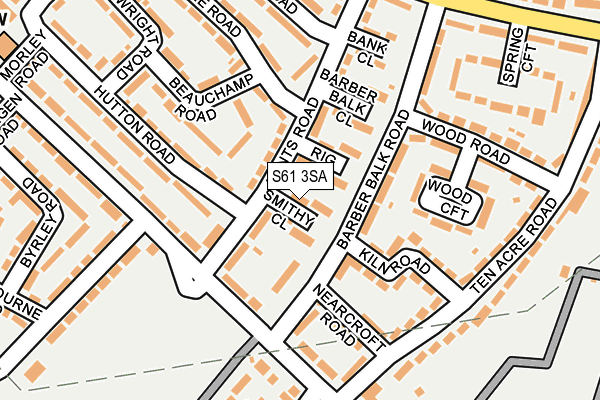 S61 3SA map - OS OpenMap – Local (Ordnance Survey)