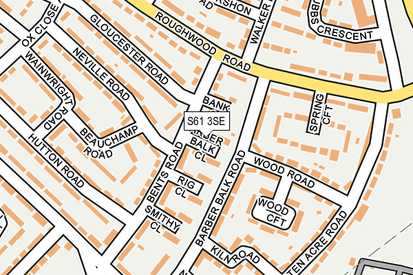 S61 3SE map - OS OpenMap – Local (Ordnance Survey)