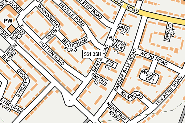 S61 3SH map - OS OpenMap – Local (Ordnance Survey)
