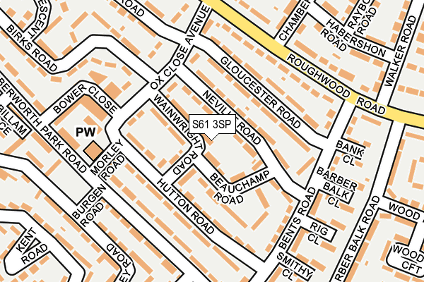 S61 3SP map - OS OpenMap – Local (Ordnance Survey)