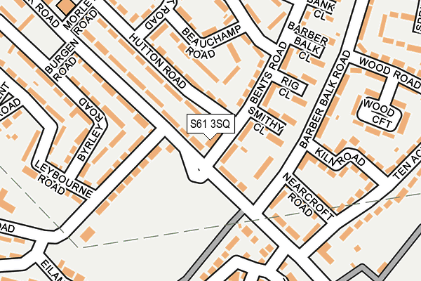 S61 3SQ map - OS OpenMap – Local (Ordnance Survey)