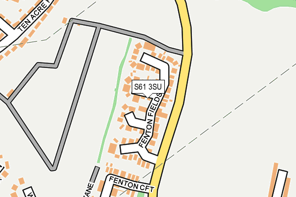 S61 3SU map - OS OpenMap – Local (Ordnance Survey)