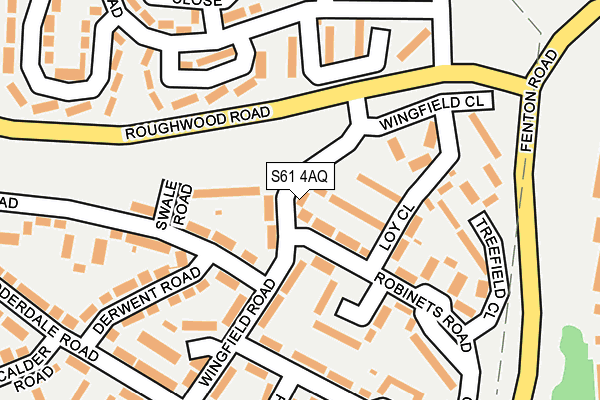S61 4AQ map - OS OpenMap – Local (Ordnance Survey)