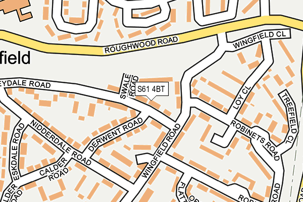 S61 4BT map - OS OpenMap – Local (Ordnance Survey)