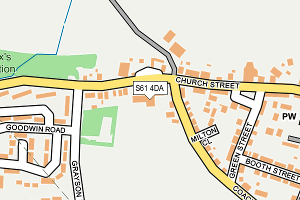S61 4DA map - OS OpenMap – Local (Ordnance Survey)