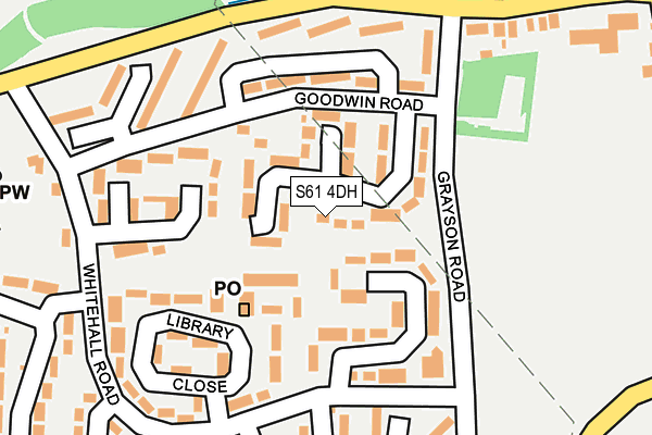 S61 4DH map - OS OpenMap – Local (Ordnance Survey)