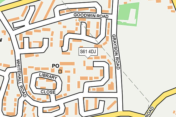 S61 4DJ map - OS OpenMap – Local (Ordnance Survey)
